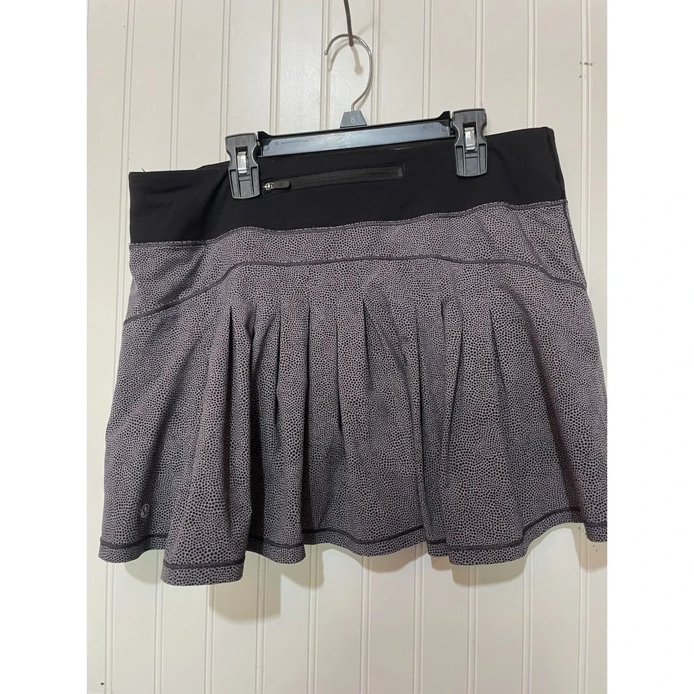 Lululemon Disperse Dusky Lavender Black‎ Circuit Breaker Skort Skirt Sz. 8 L259